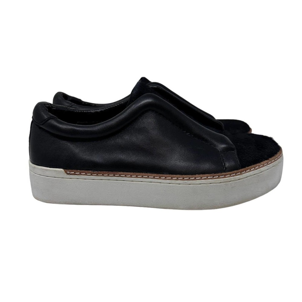 MADE Black Calf Hair Slip on Sneakers Size 6
